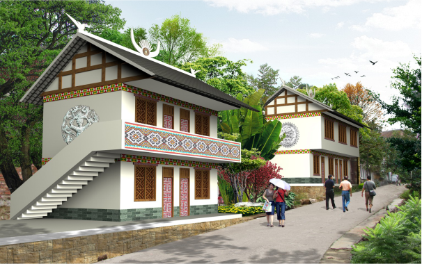 靈峰苗寨村落風(fēng)貌改造建筑設計