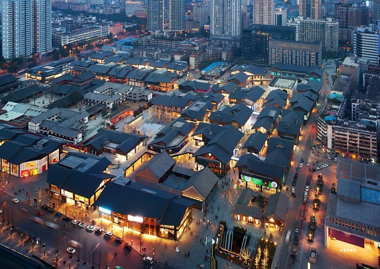 成都太古里項目 背靠大慈寺歷史街區景觀(guān)建筑設計