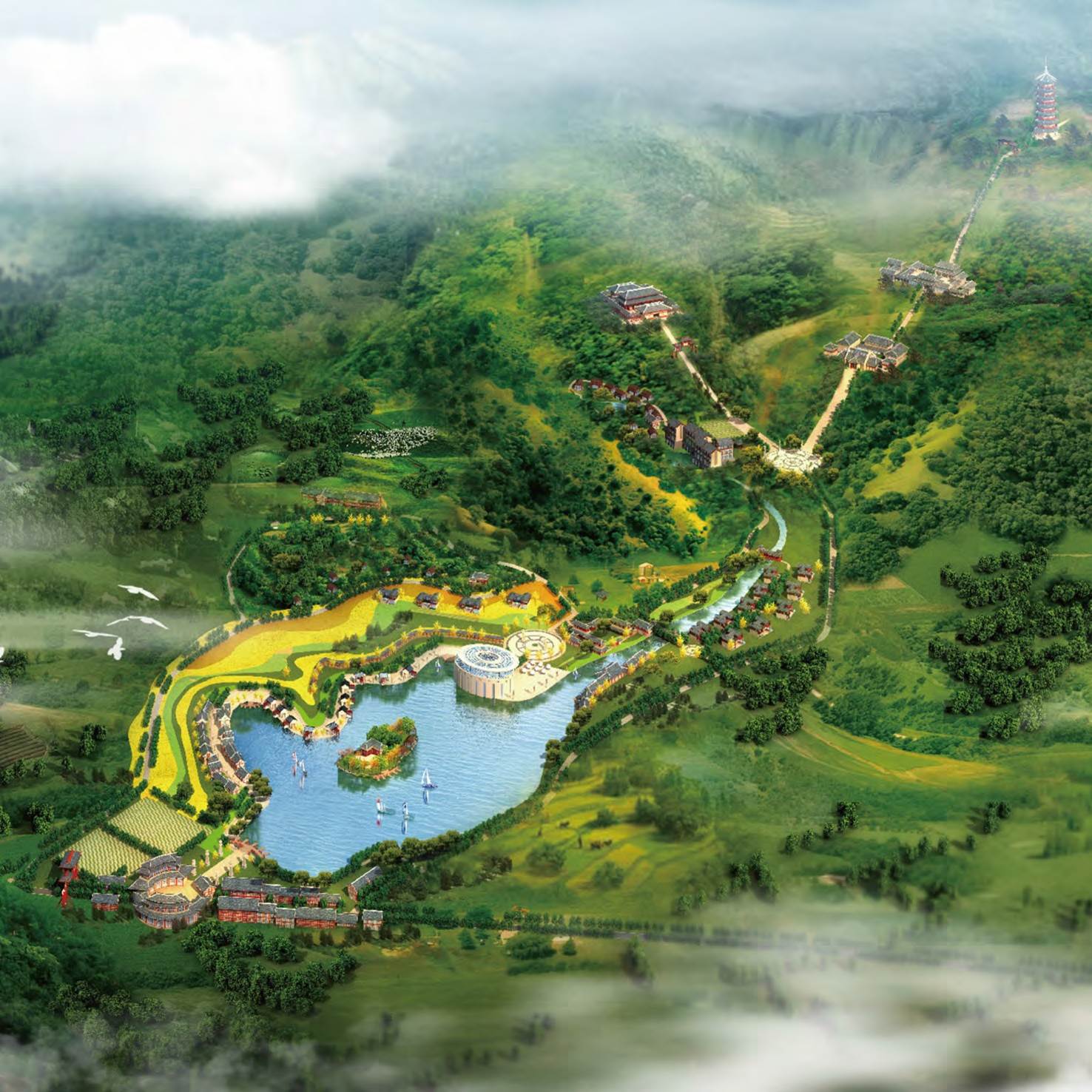 湖北省襄陽(yáng)市 瑤山湖生態(tài)文化旅游區建筑設計